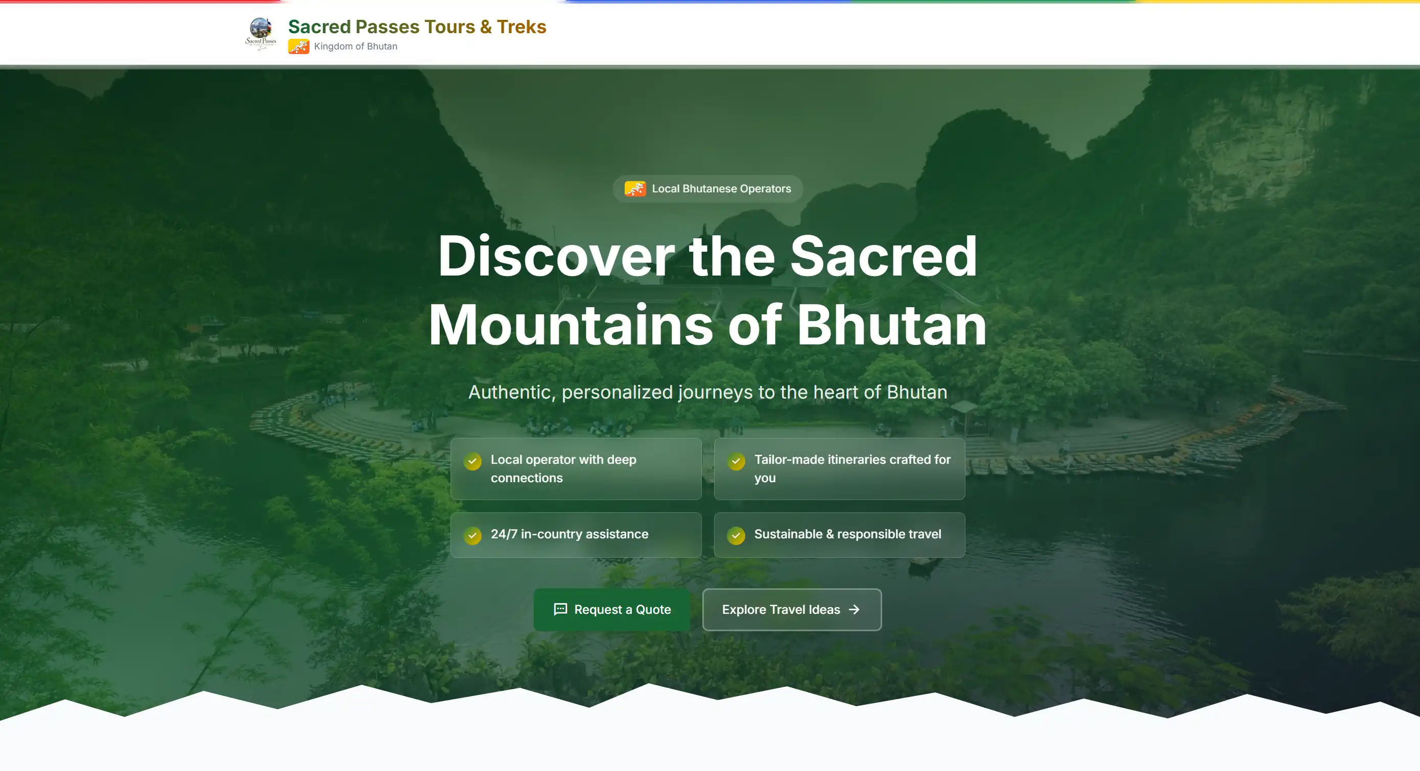Design and development of the Sacred Passes Tours & Trecks website